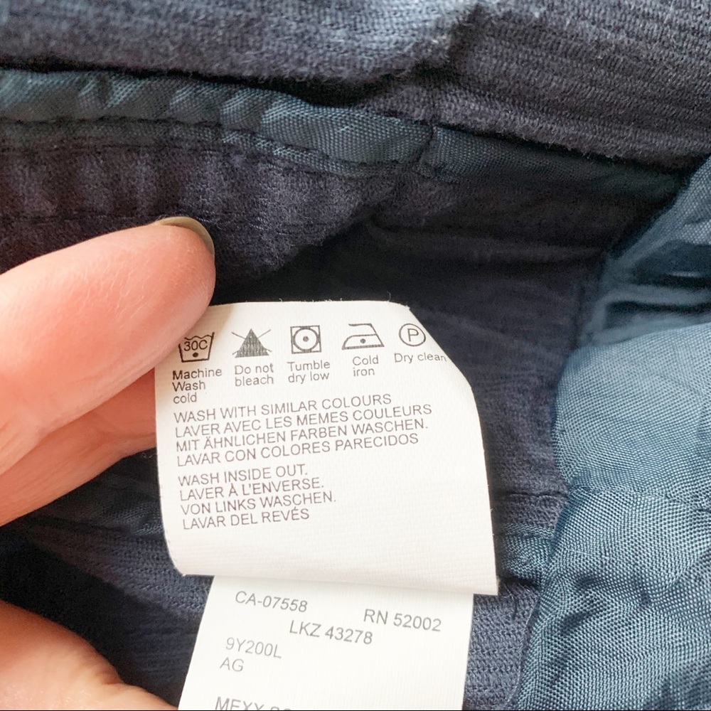 Mexx Navy Blue Cropped Blazer Corduroy Ruched 6 - Picture 11 of 11